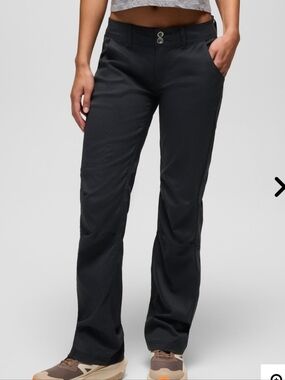 PRANA HALLE PANT TALL INSEAM HIKING / OUTDOOR RELAXED FIT PANTS IN BLACK